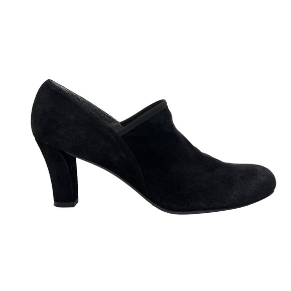 Stuart Weitzman Homestretch Black Suede Heels Size 8.5 - Picture 1 of 10